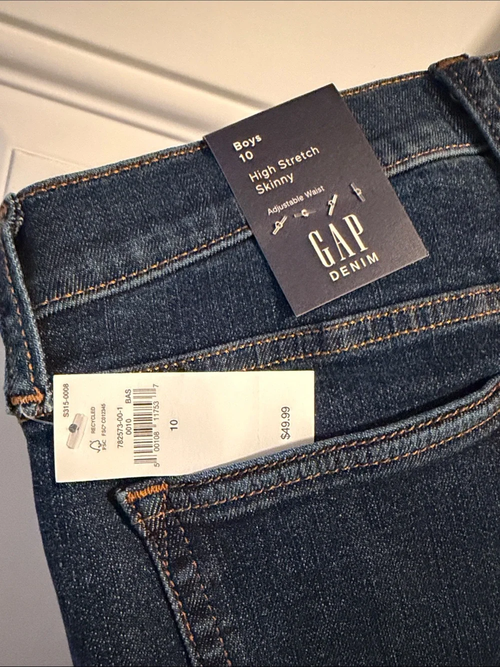 Bundle GAP Boys Skinny Jeans Duo - Dark Indigo & Light Blue
